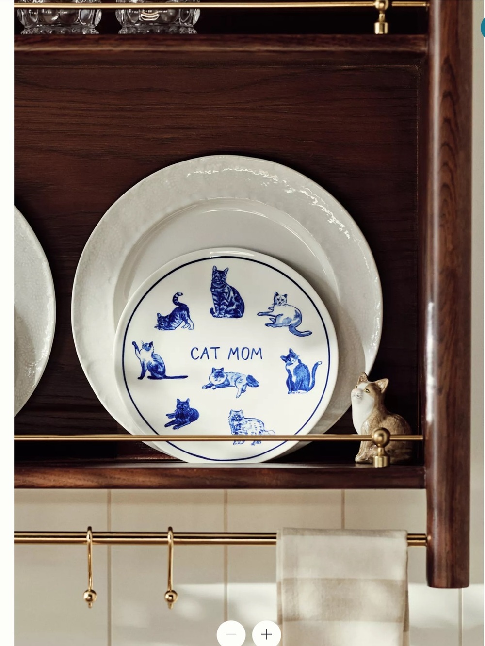 Anthropologie Molly Hatch cat mom dessert plate❤️❤️❤️❤️